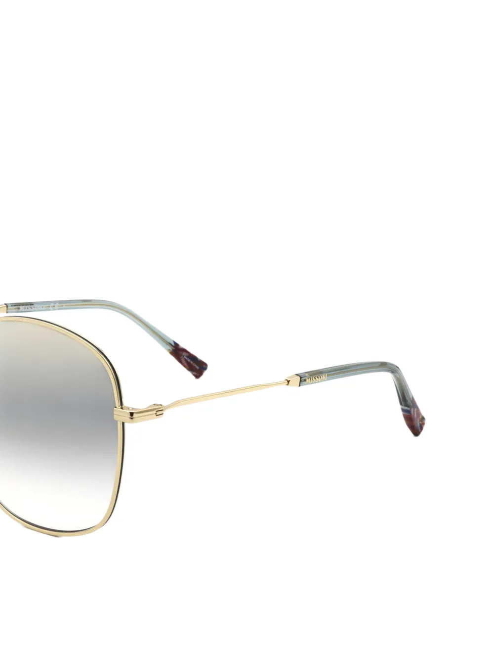 MISSONI EYEWEAR Zonnebril met geometrisch montuur Goud