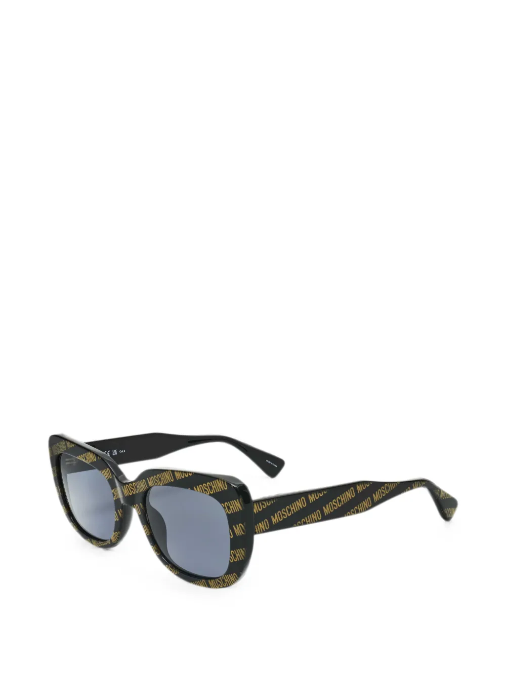 Moschino Eyewear Occhiali da sole squadrati con logo - Nero