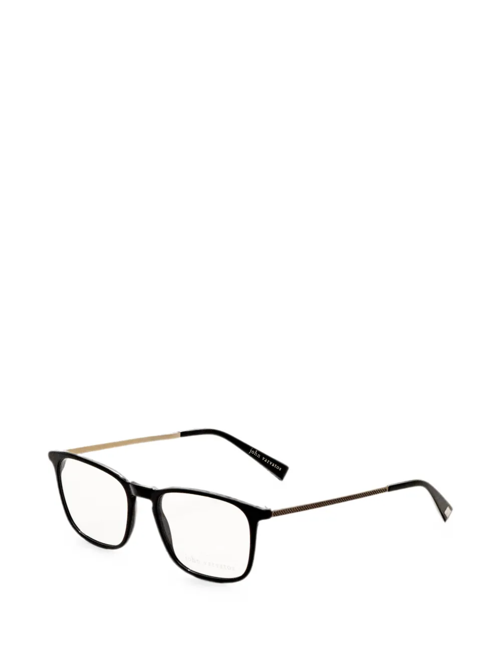 John Varvatos Brille mit eckigem Gestell - Schwarz