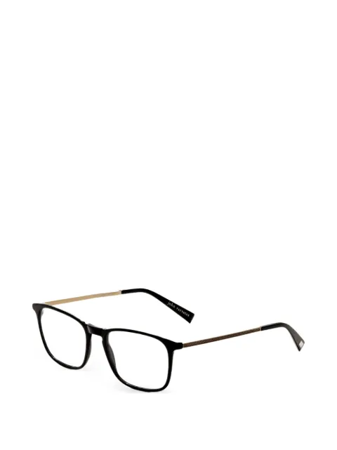 John Varvatos square-frame textured-arm glasses