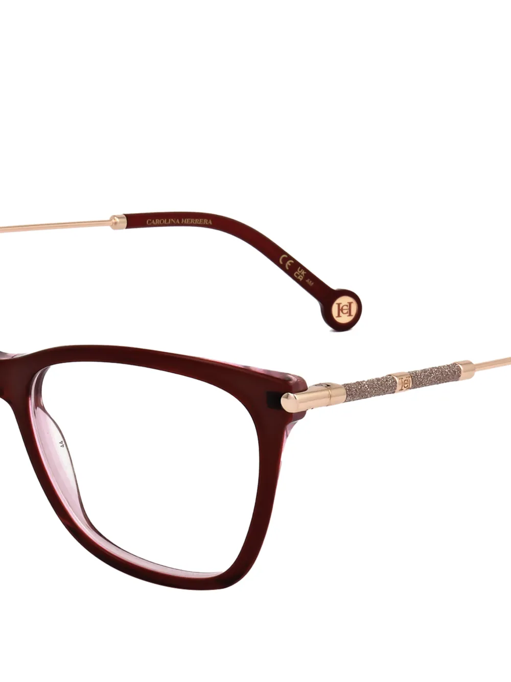 Carolina Herrera Bril met cat-eye montuur Rood