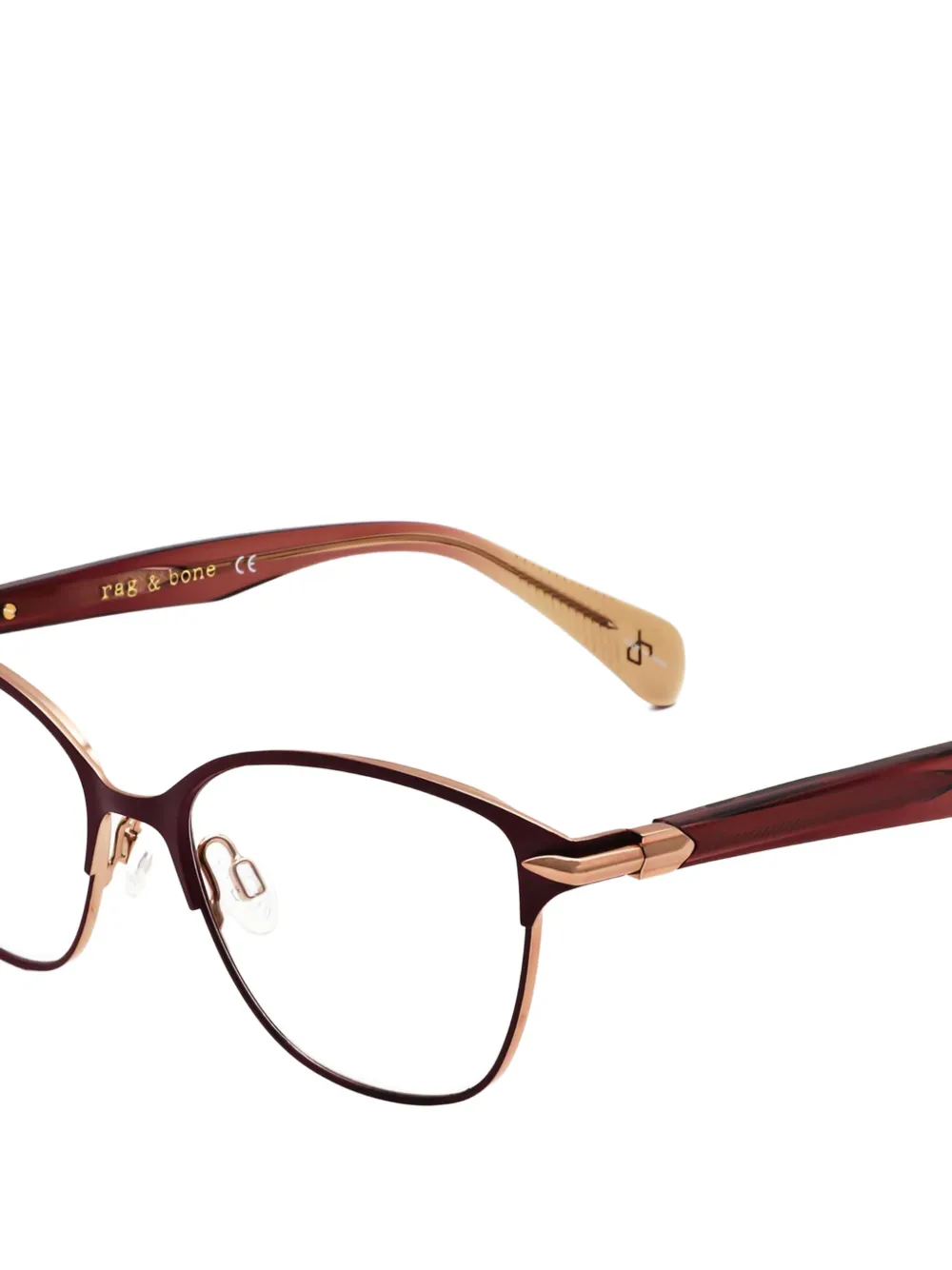 RAG & BONE EYEWEAR Bril met geometrisch montuur Paars