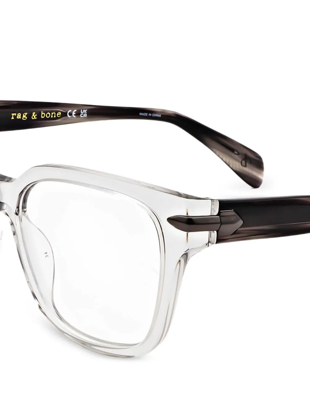 RAG & BONE EYEWEAR Bril met vierkant montuur Beige
