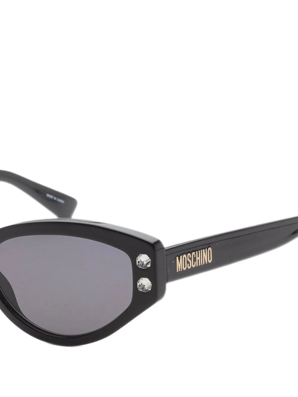 Moschino Zonnebril met cat-eye montuur Zwart