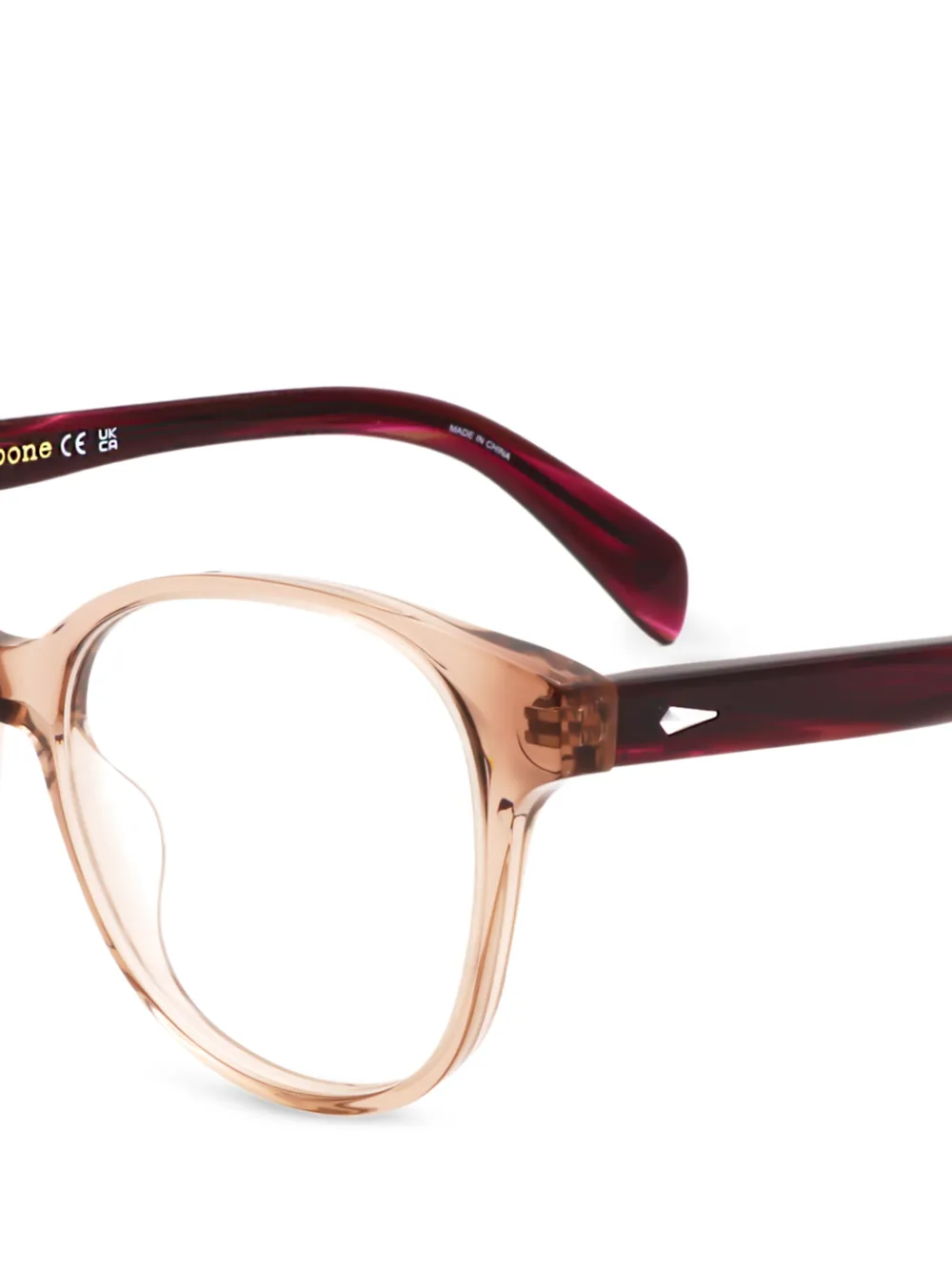 RAG & BONE EYEWEAR Bril met rond montuur Beige