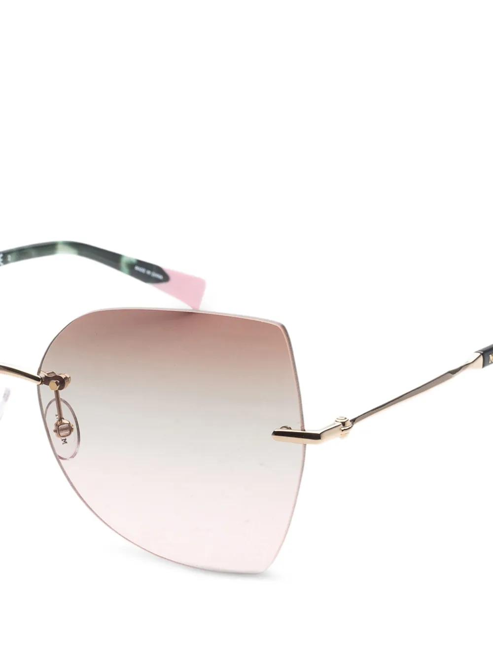 MISSONI EYEWEAR Zonnebril met geometrisch montuur Goud