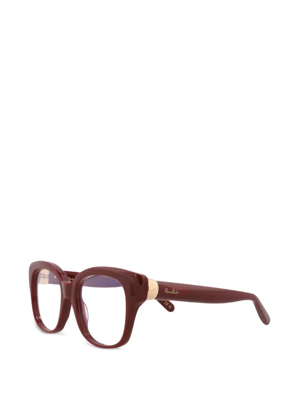Pomellato Square-frame Glasses in Red, view 2