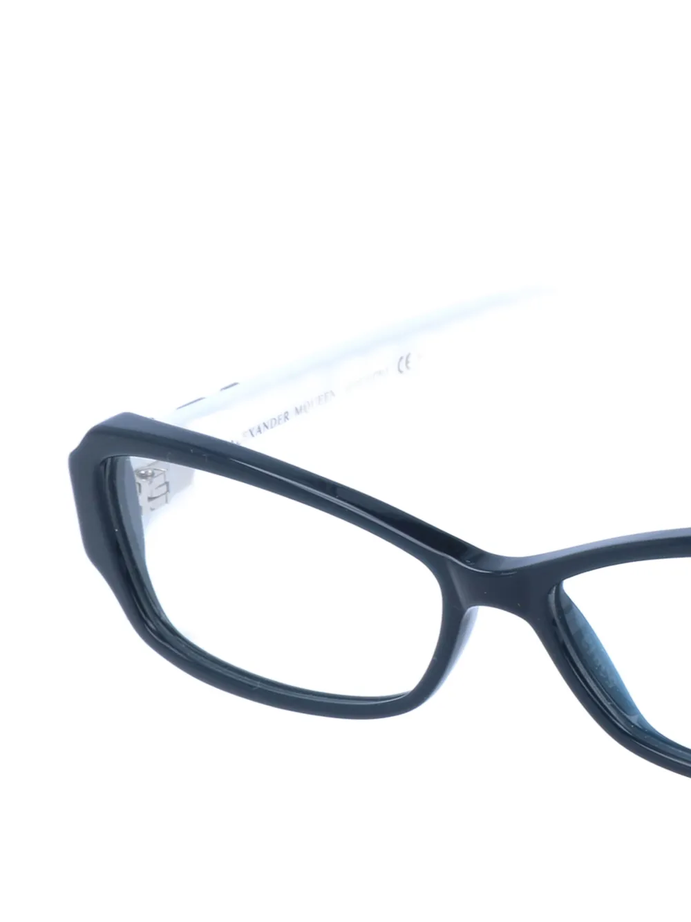 Alexander McQueen Eyewear Bril met geometrisch montuur Zwart