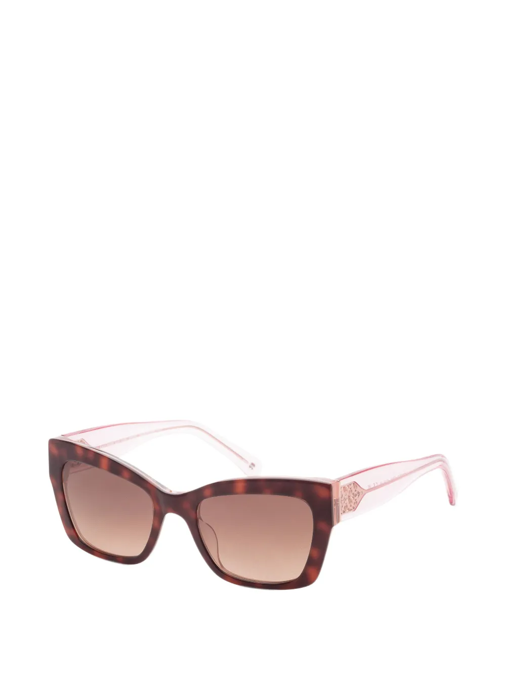 Kate Spade Valeria zonnebril met cat-eye montuur en schildpadschild design Bruin