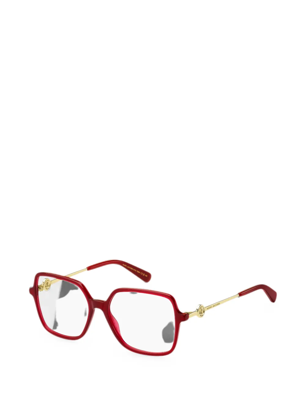 Marc Jacobs logo-plaque rectangle-frame glasses - Rot