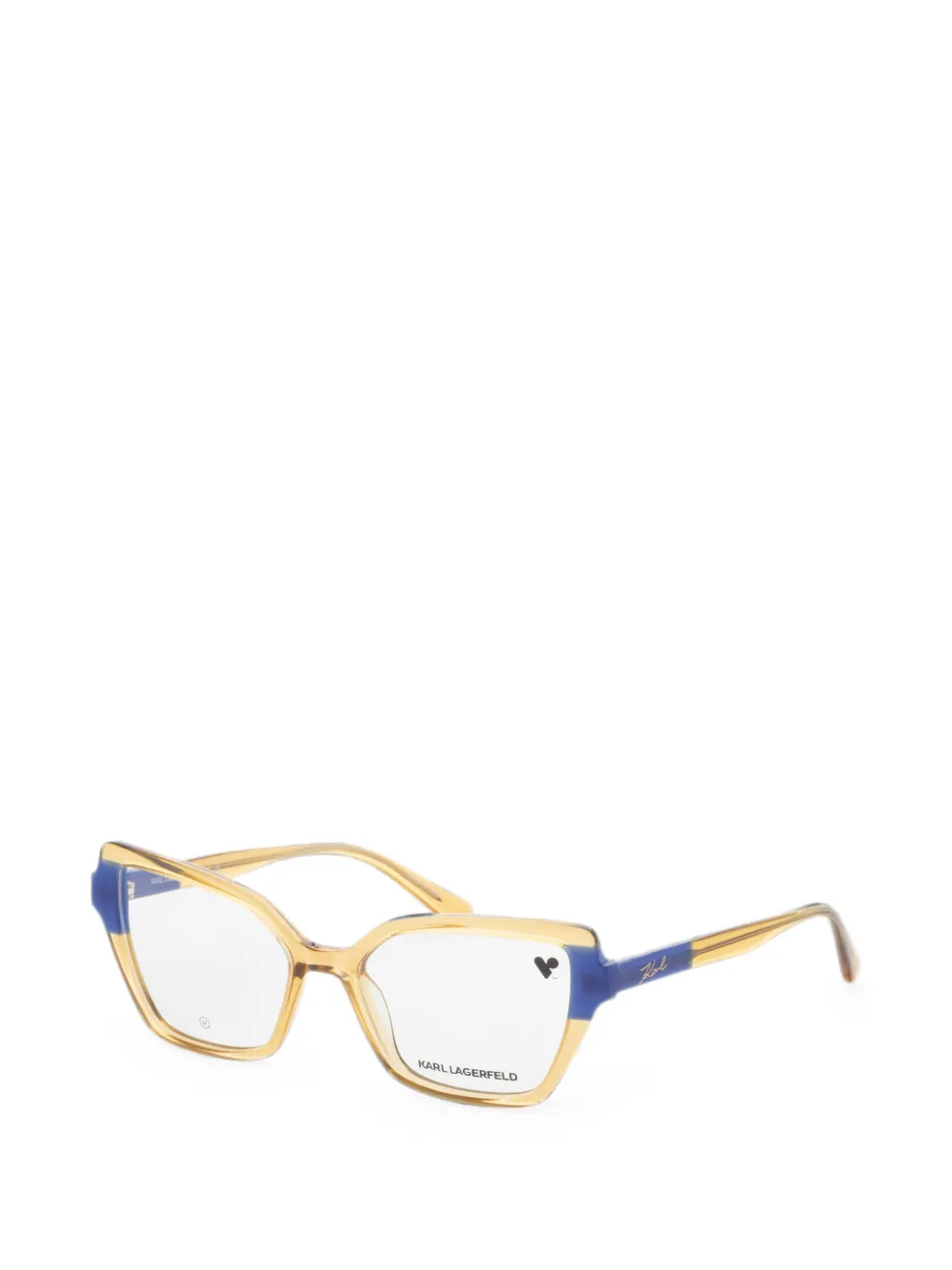 Karl Lagerfeld geometric-frame glasses - Gelb