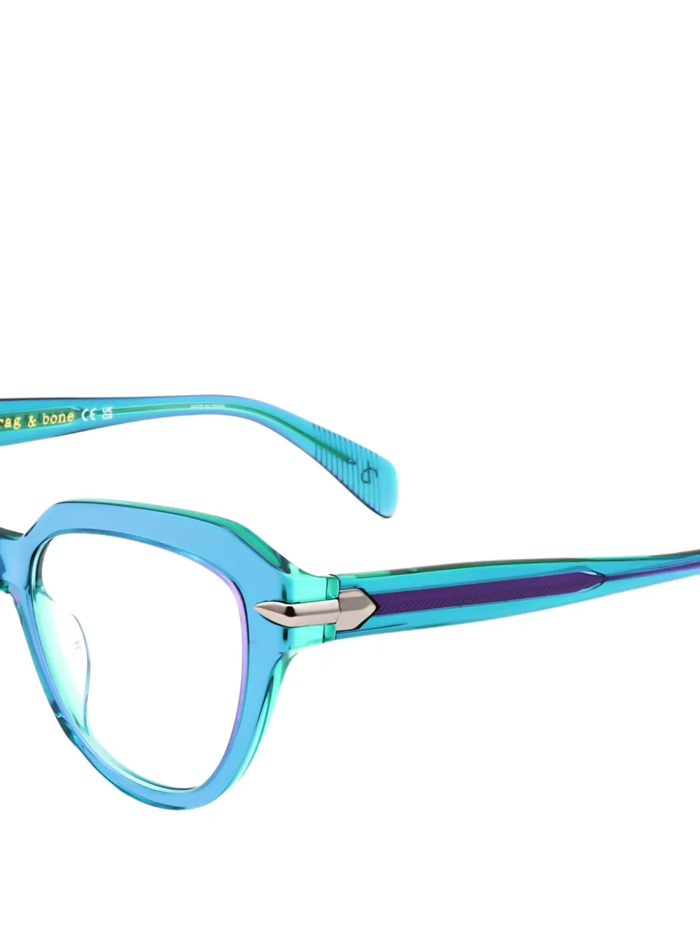RAG & BONE EYEWEAR Bril met geometrisch montuur Blauw