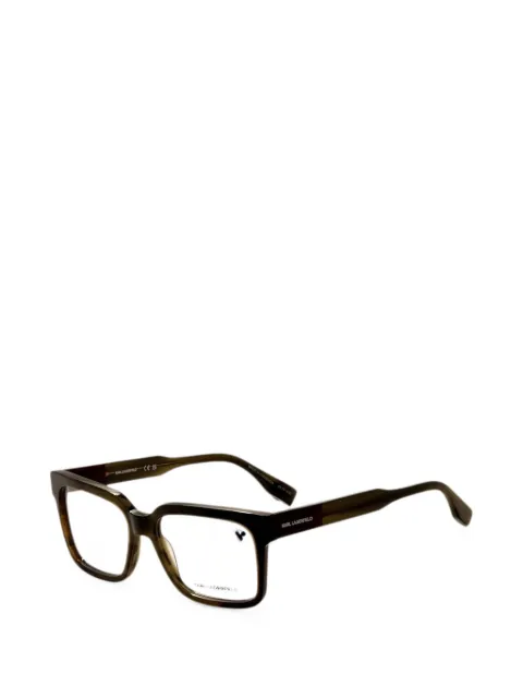 Karl Lagerfeld striped square-frame glasses