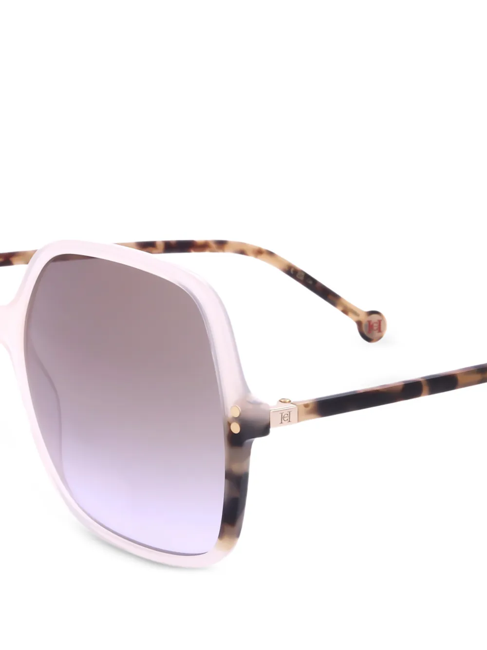 Carolina Herrera Geometric-frame Sunglasses in White, view 2