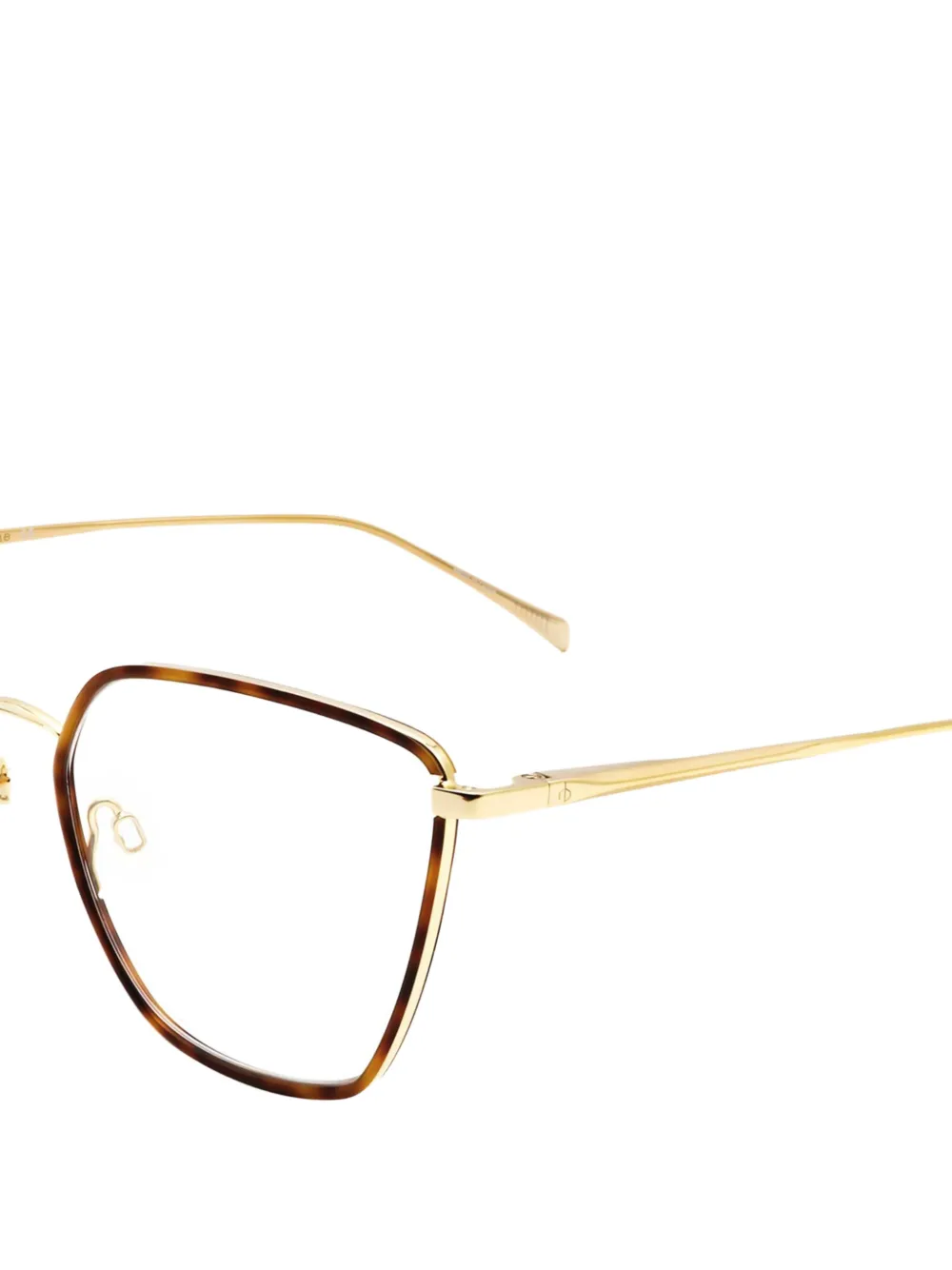 RAG & BONE EYEWEAR Bril met schildpadschild-design Goud