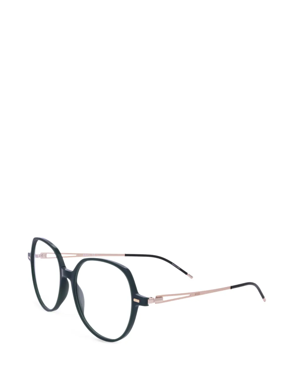 BOSS geometric-frame glasses - Grün
