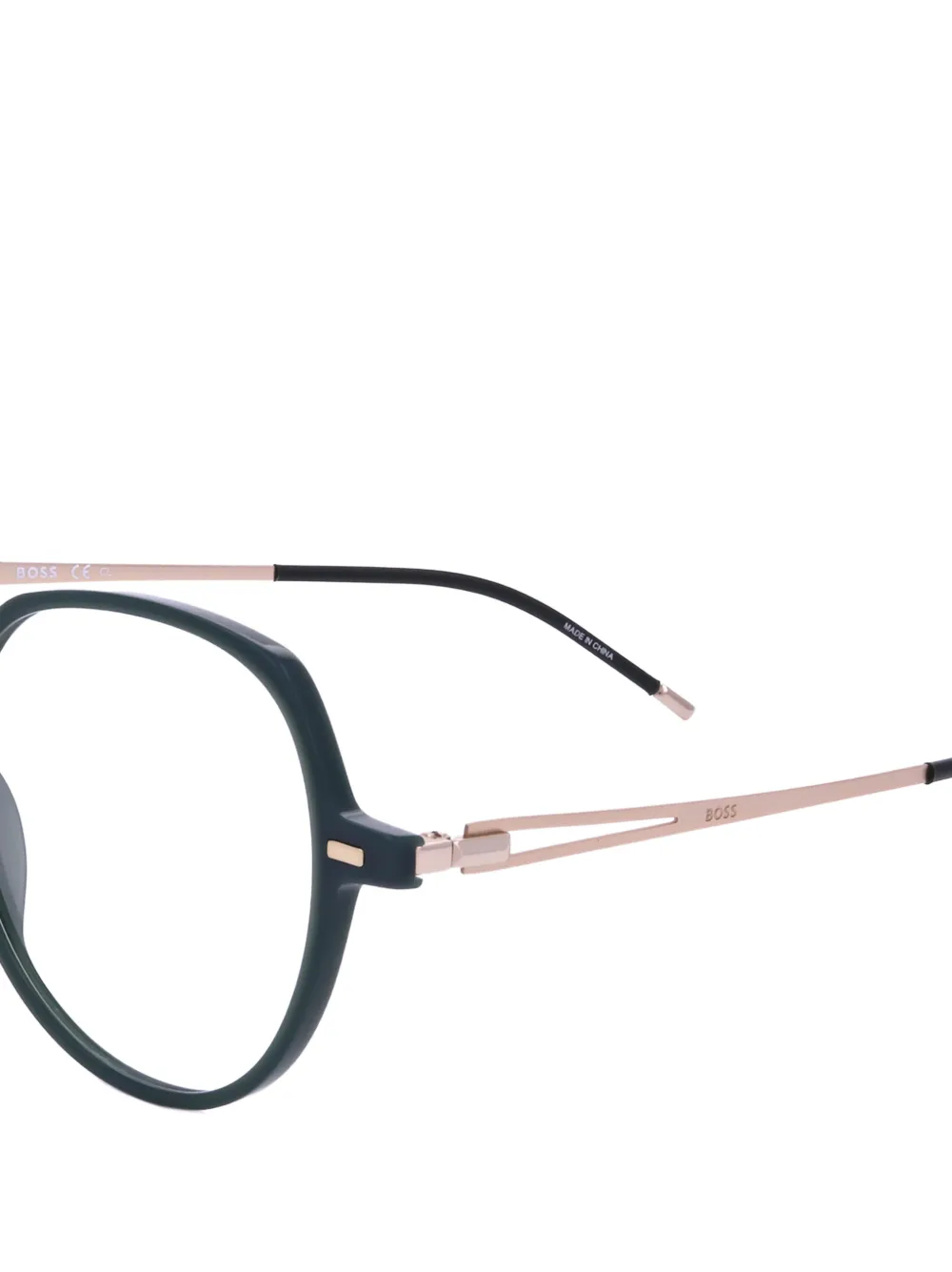 BOSS Bril met geometrisch montuur Groen