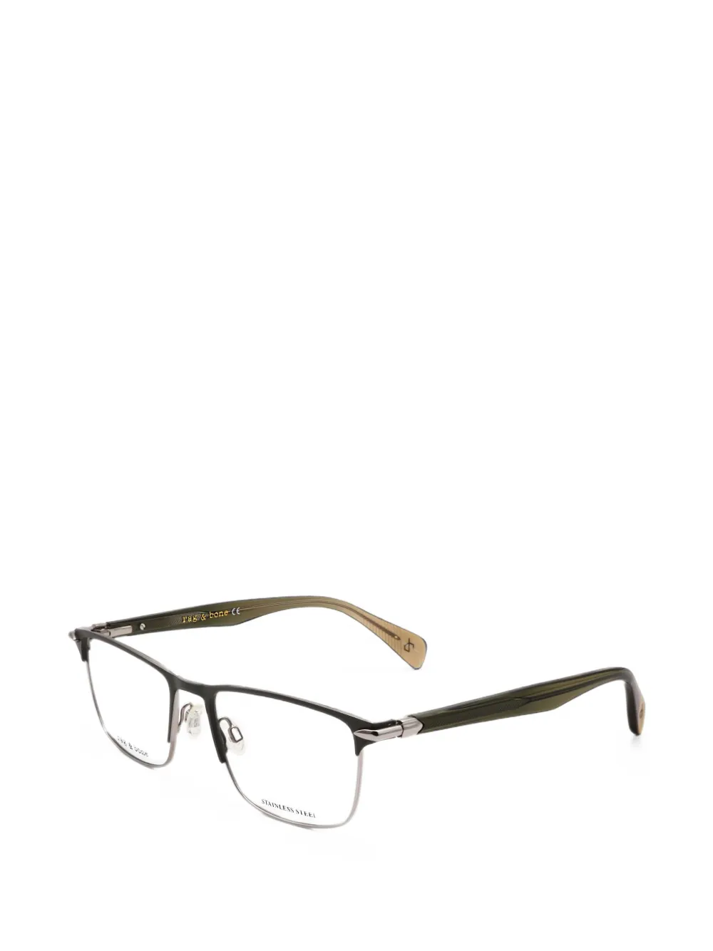 RAG & BONE EYEWEAR Bril met rechthoekig montuur Grijs