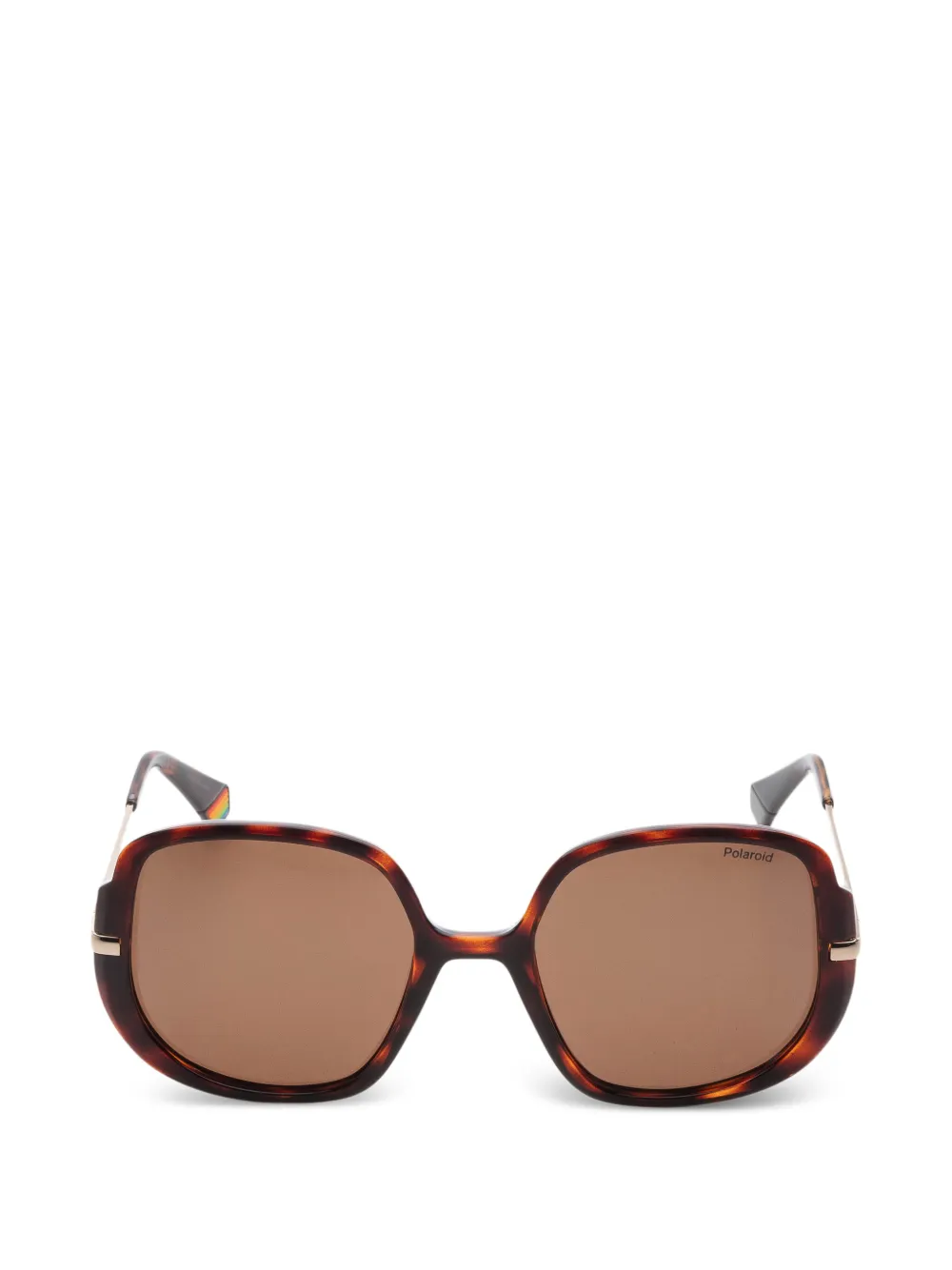 Polaroid tortoiseshell-effect square-frame sunglasses