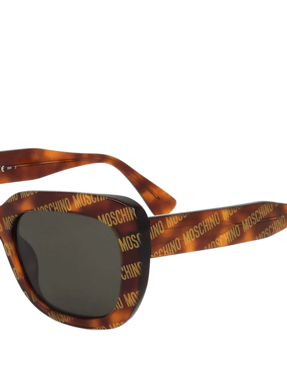 Moschino Eyewear Zonnebril met schildpadschild-design Bruin