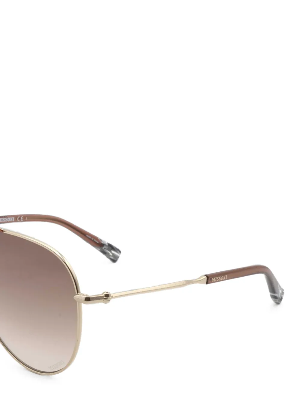 MISSONI EYEWEAR Zonnebril met piloten montuur Goud