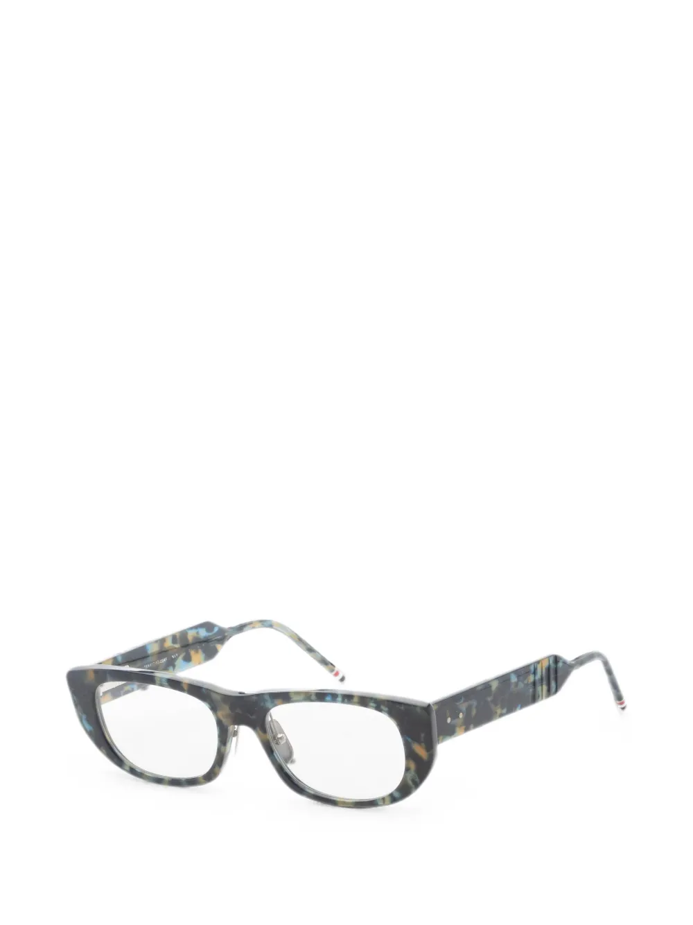 Thom Browne Eyewear Novelty bril met schildpadschild-design Blauw