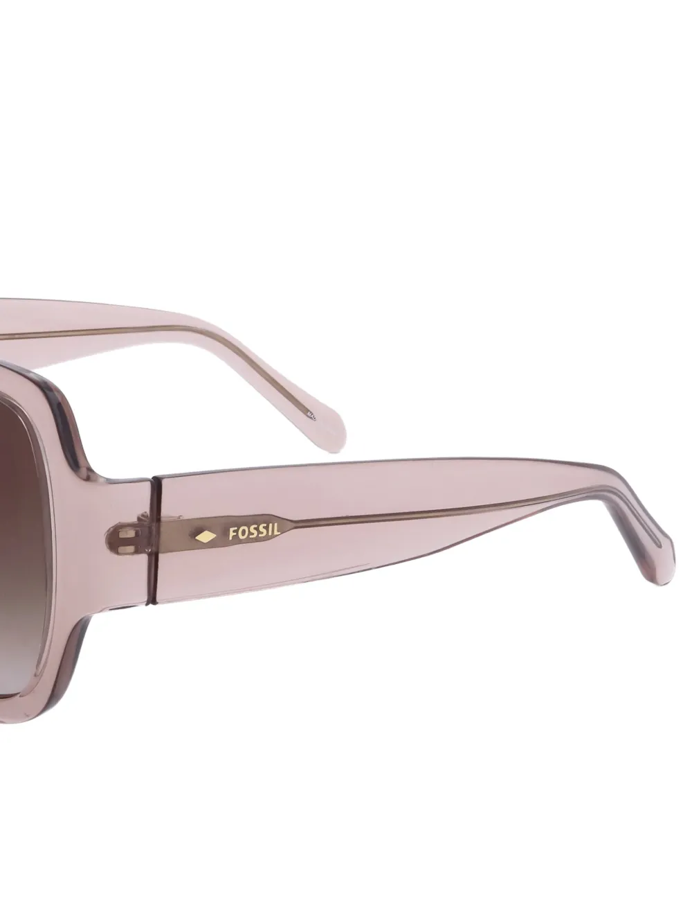 FOSSIL Zonnebril met oversized montuur Beige