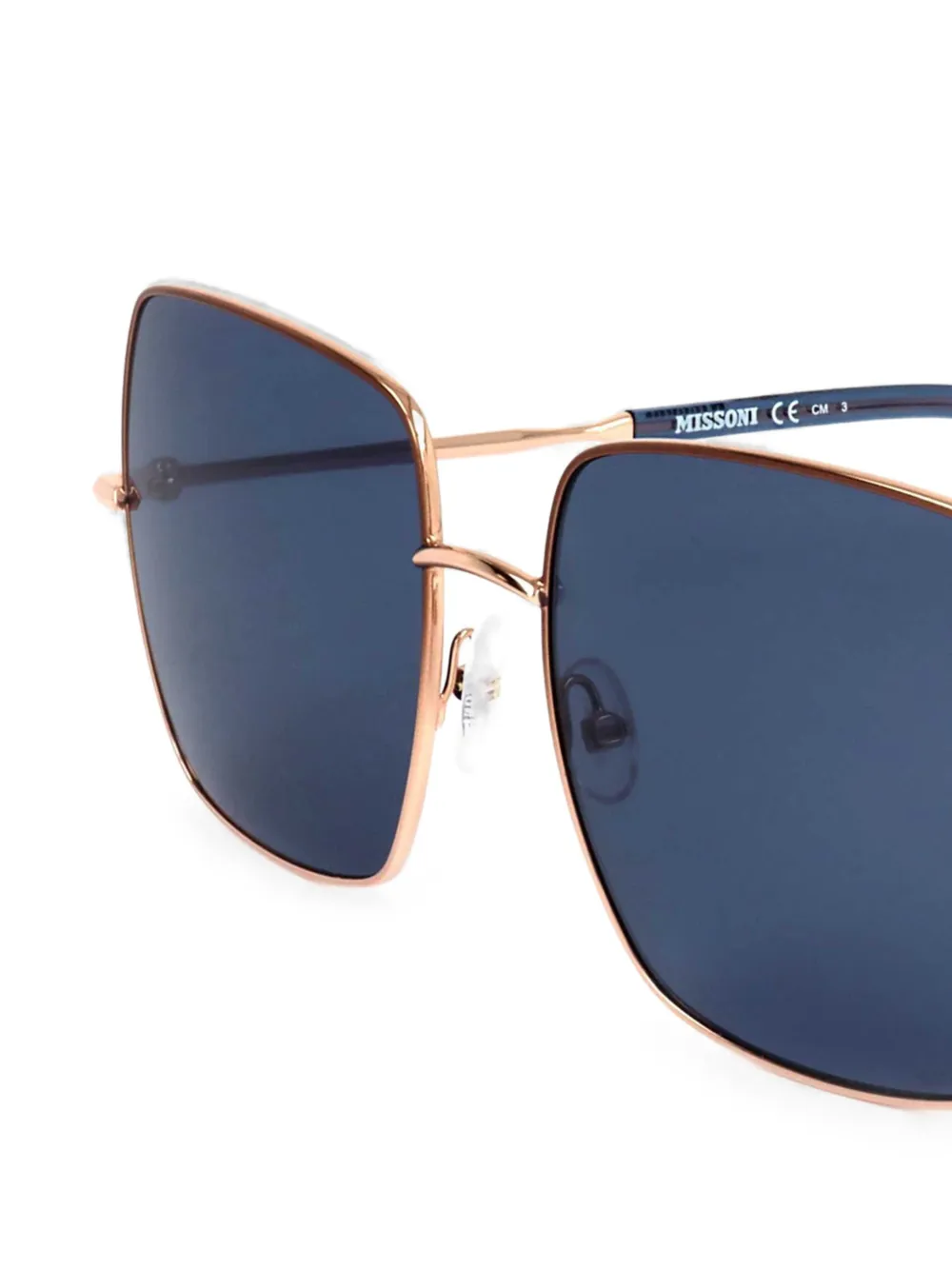 MISSONI EYEWEAR Zonnebril met vierkant montuur Goud