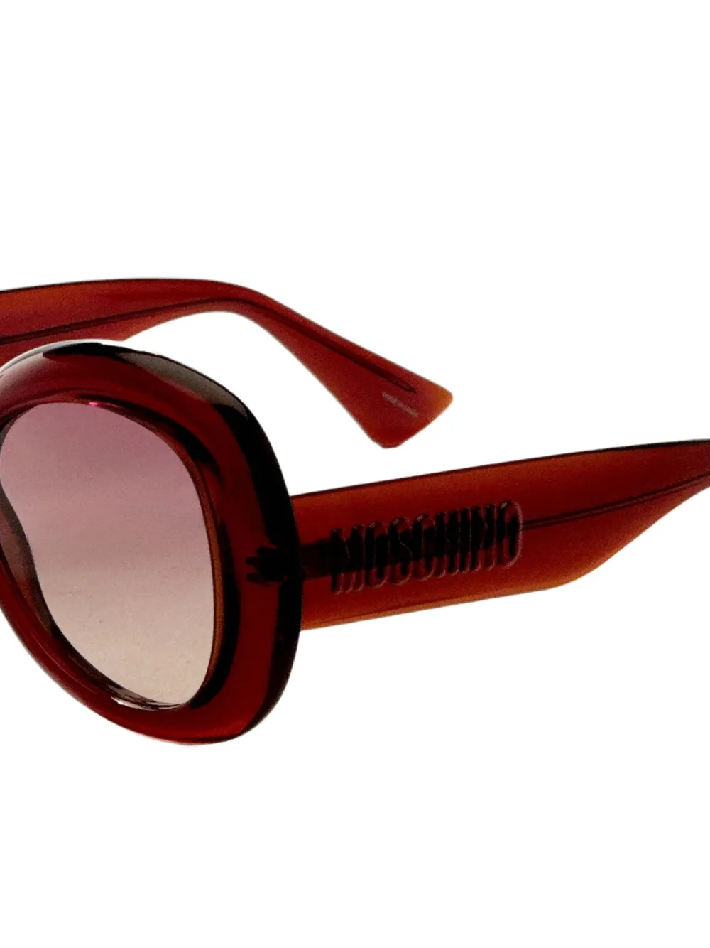 Moschino Eyewear Zonnebril met rond montuur Rood