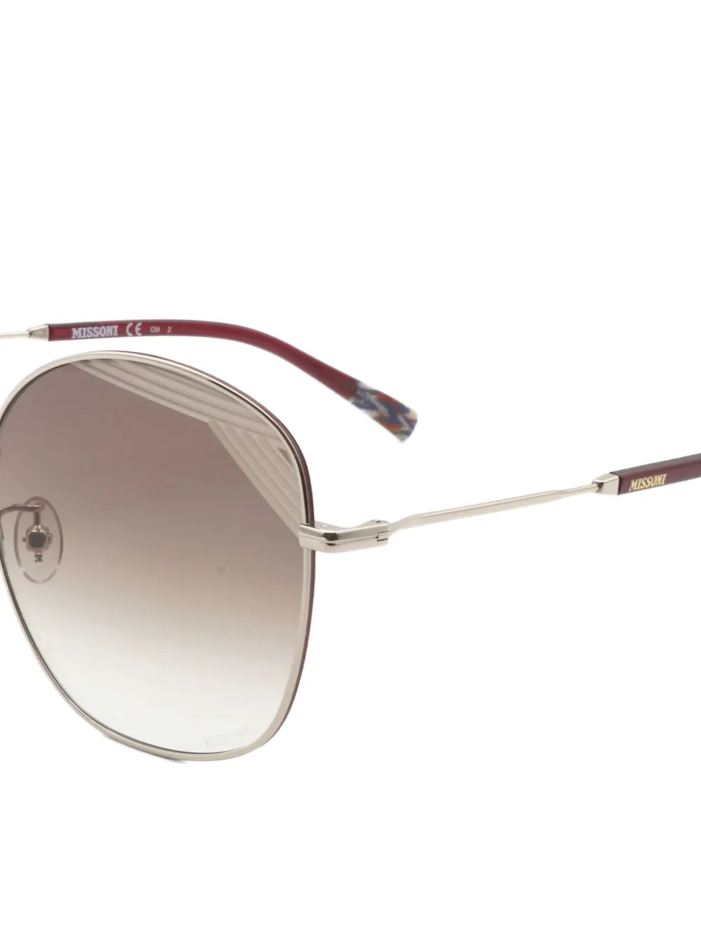 MISSONI EYEWEAR Zonnebril met rond montuur Goud