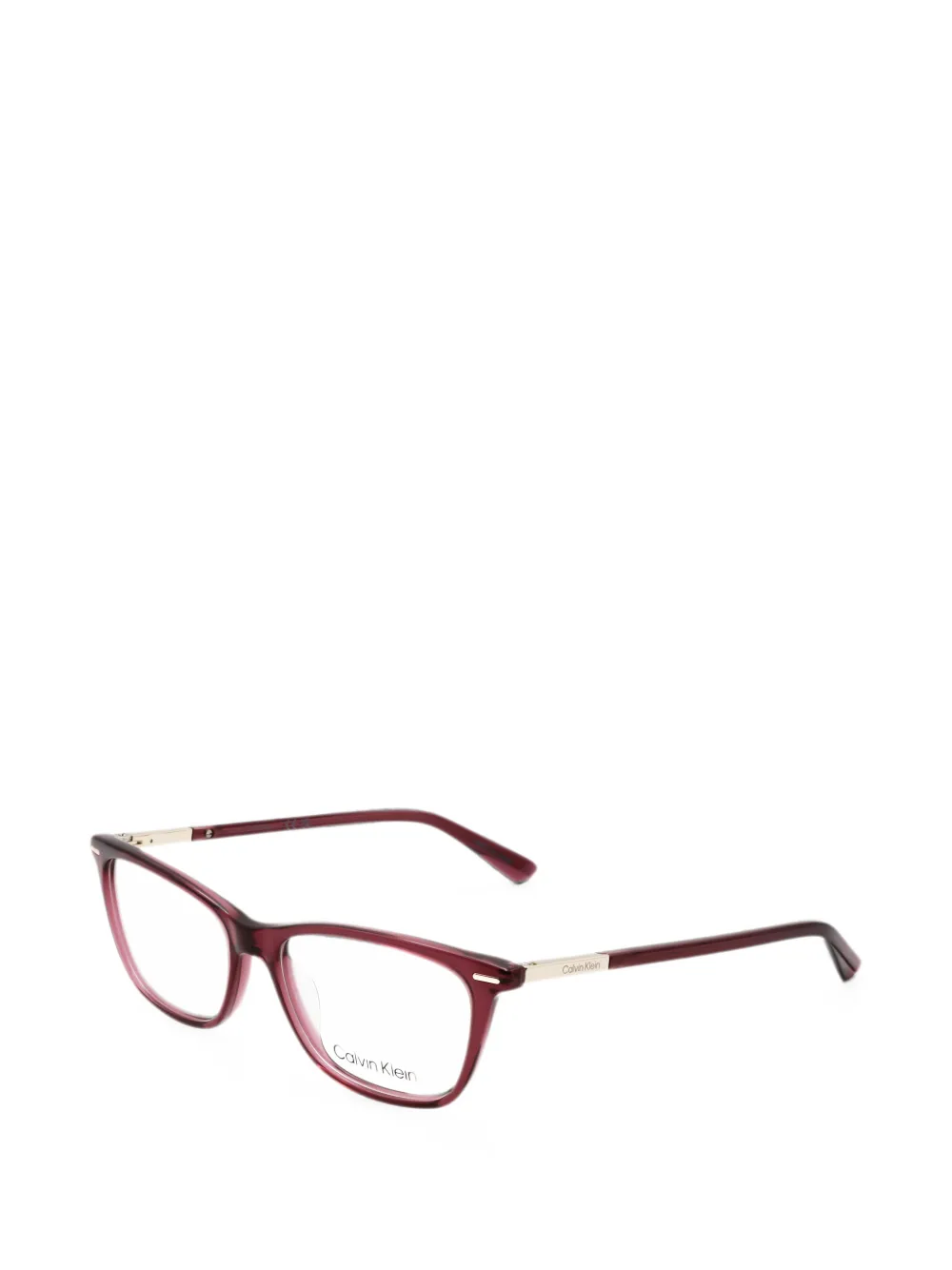 Calvin Klein Brille mit Cat-Eye-Gestell - Rot
