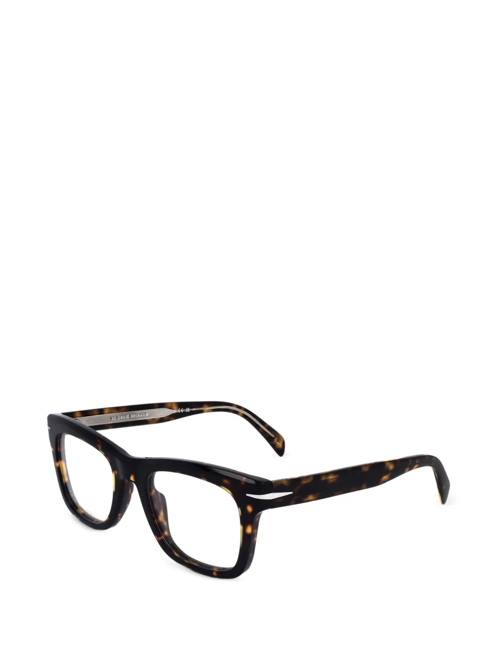 Eyewear by David Beckham Occhiali squadrati con effetto tartarugato - Marrone