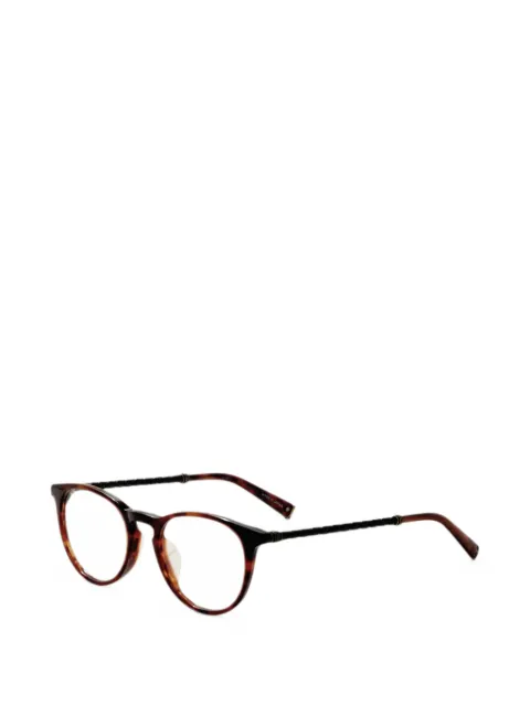 John Varvatos tortoiseshell-effect braided glasses