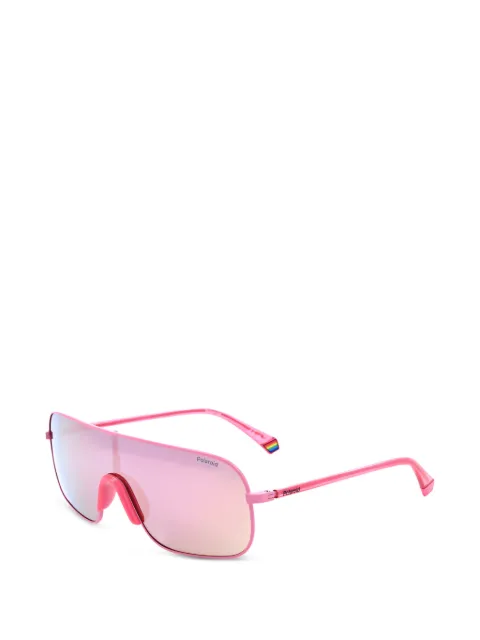 Polaroid geometric-frame polarised sunglasses