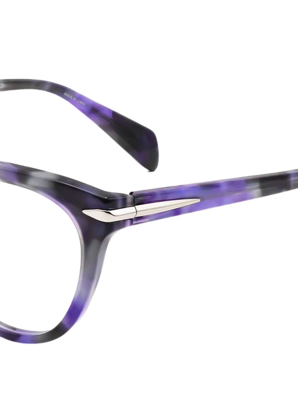 RAG & BONE EYEWEAR Bril met schildpadschild-design Paars