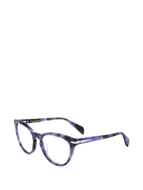 rag & bone tortoiseshell-effect round-frame glasses