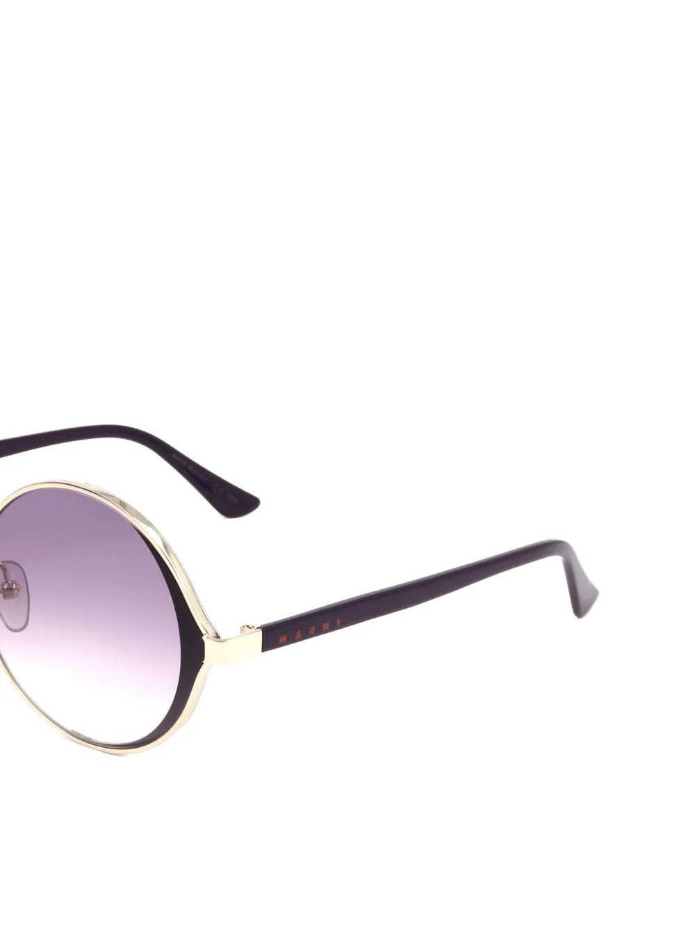 Marni Eyewear Zonnebril met rond montuur Paars