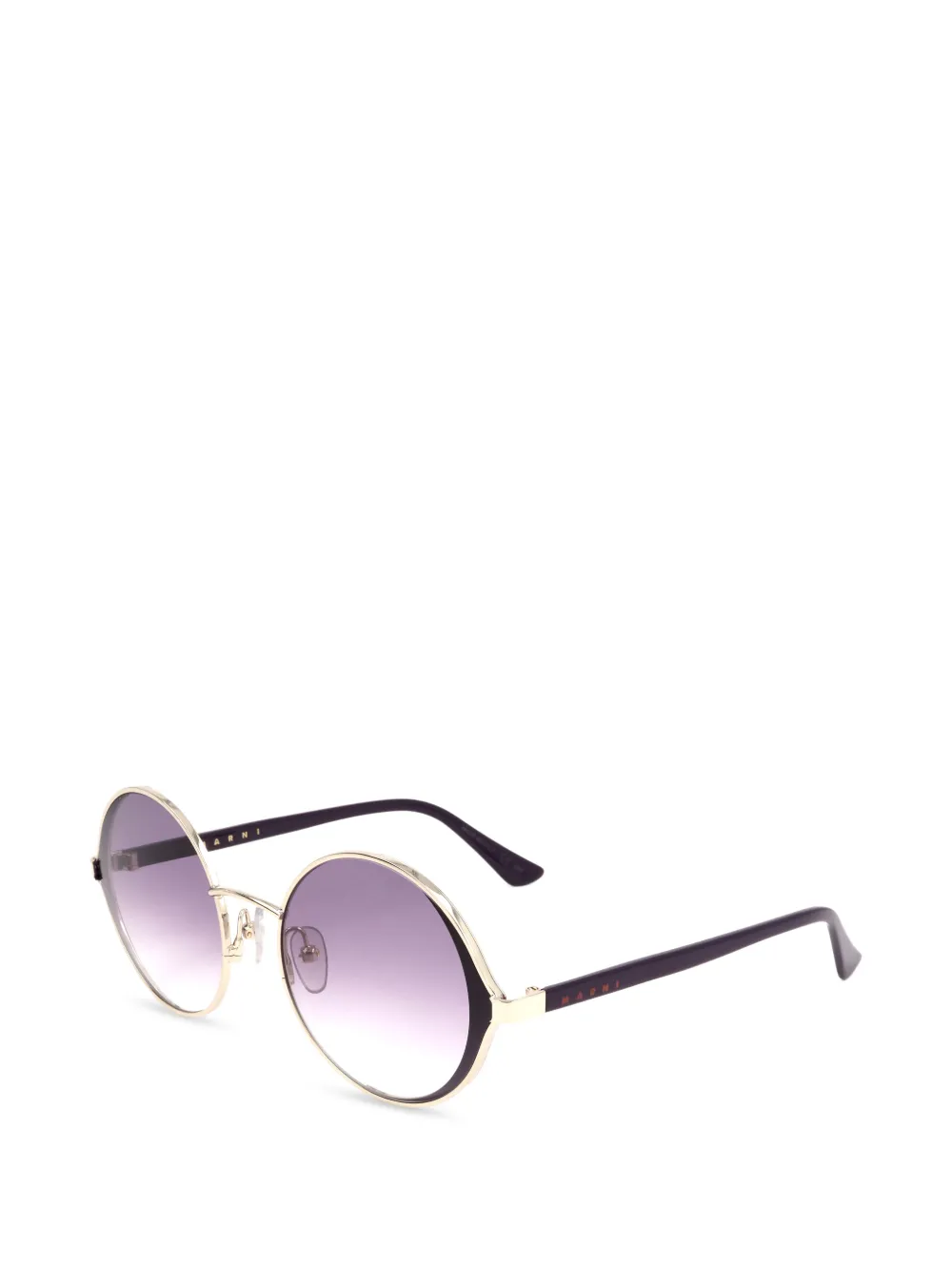 Marni Eyewear Zonnebril met rond montuur Paars