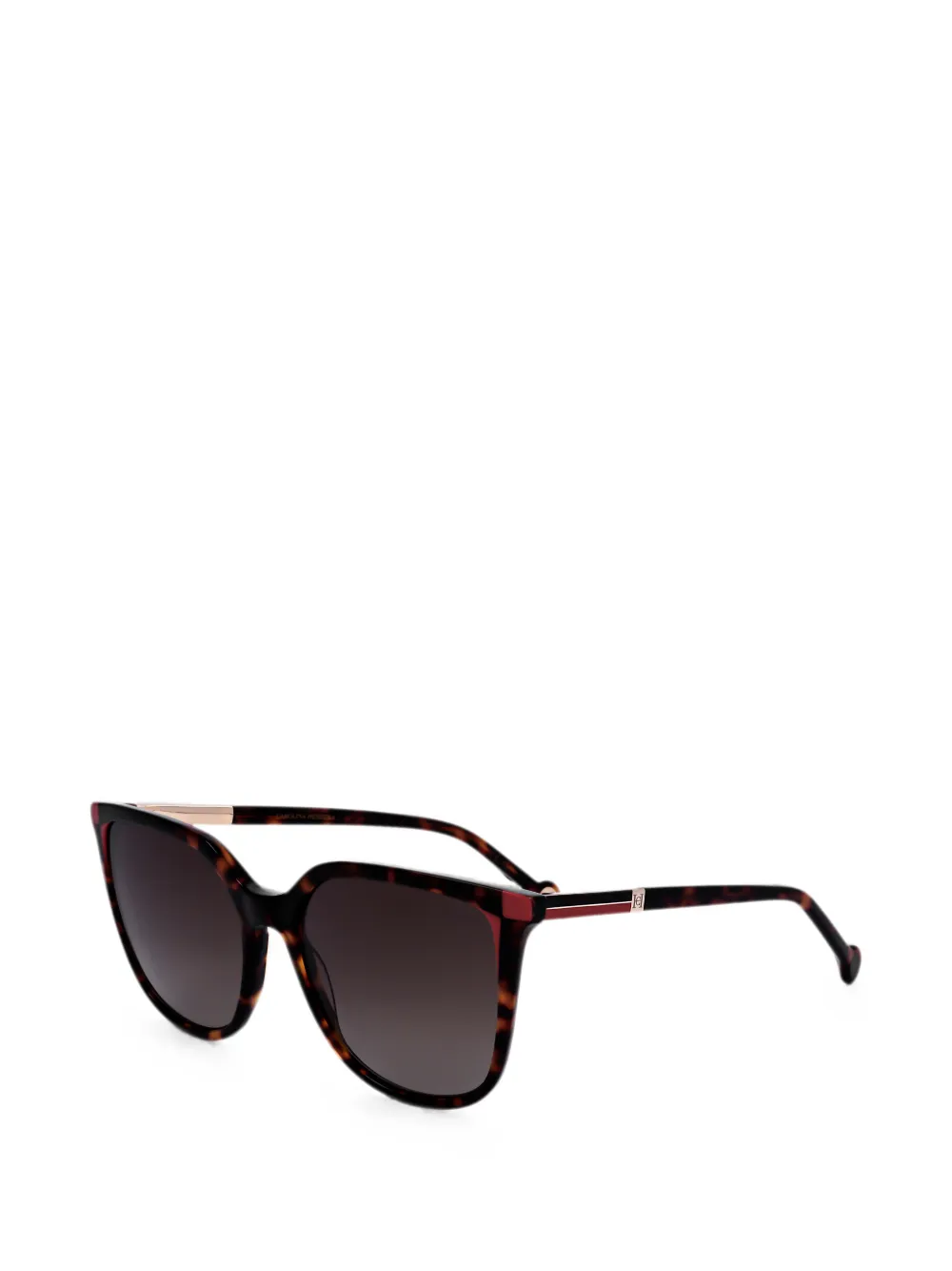 Carolina Herrera Eckige Sonnenbrille in Schildpattoptik - Braun