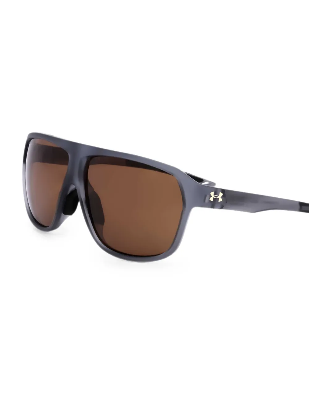 Under Armour Zonnebril met geometrisch montuur Grijs