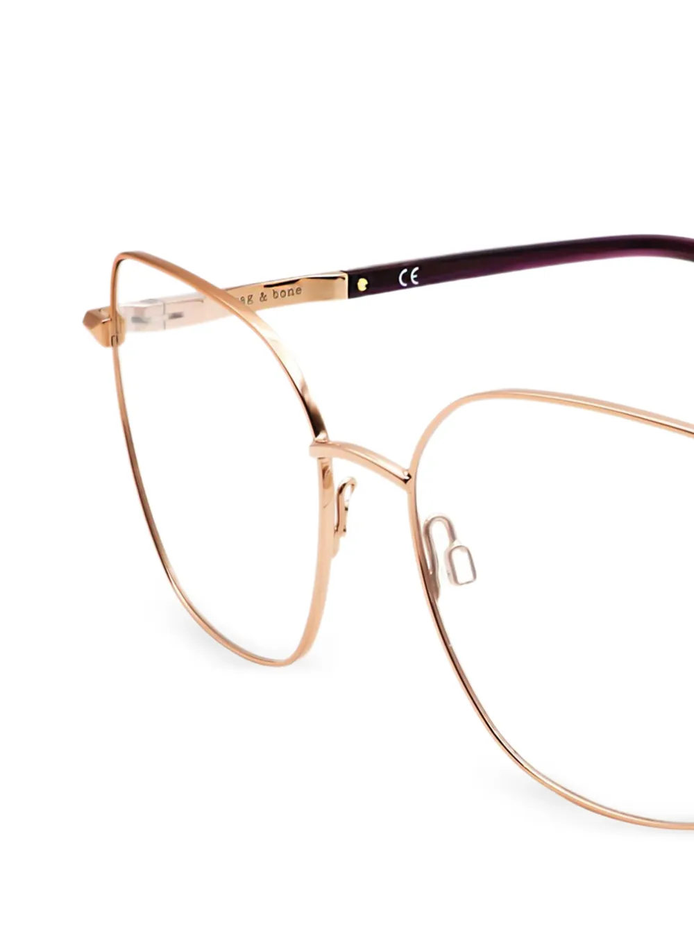 RAG & BONE EYEWEAR Bril met geometrisch montuur Goud