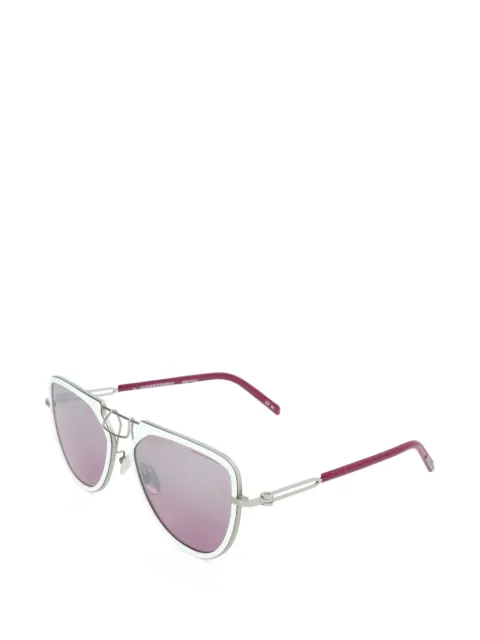 Calvin Klein double-bridge pilot-frame sunglasses