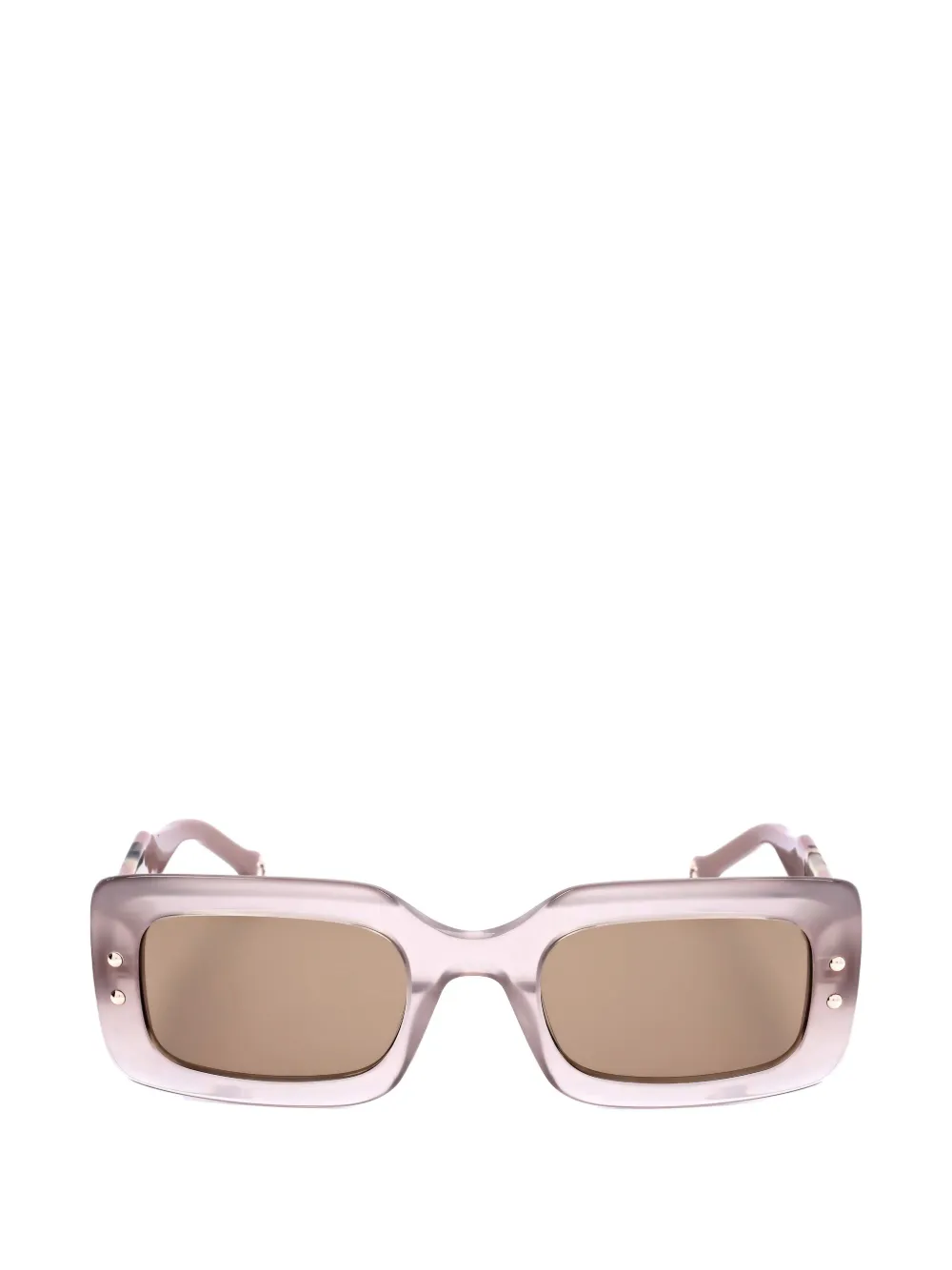 Carolina Herrera Eckige Sonnenbrille in Schildpattoptik - Rosa