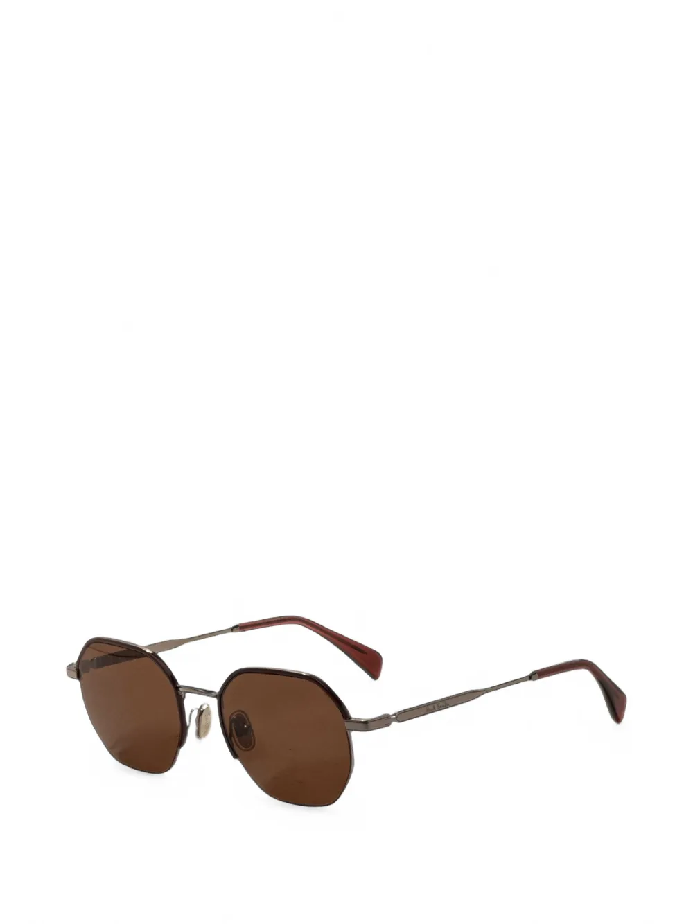Paul Smith Lovell zonnebril met geometrisch montuur Bruin