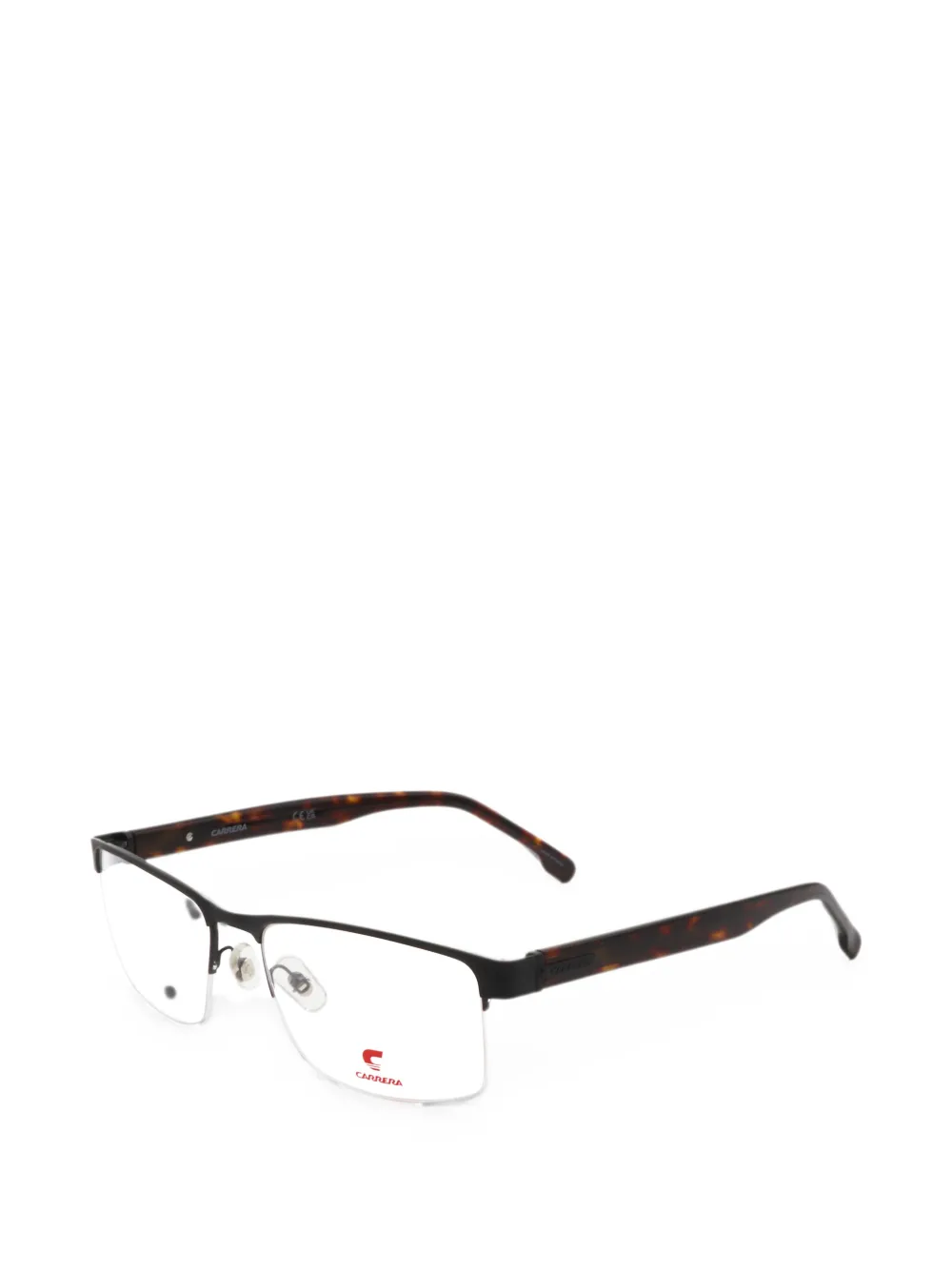Carrera Brille mit eckigem Gestell - Schwarz