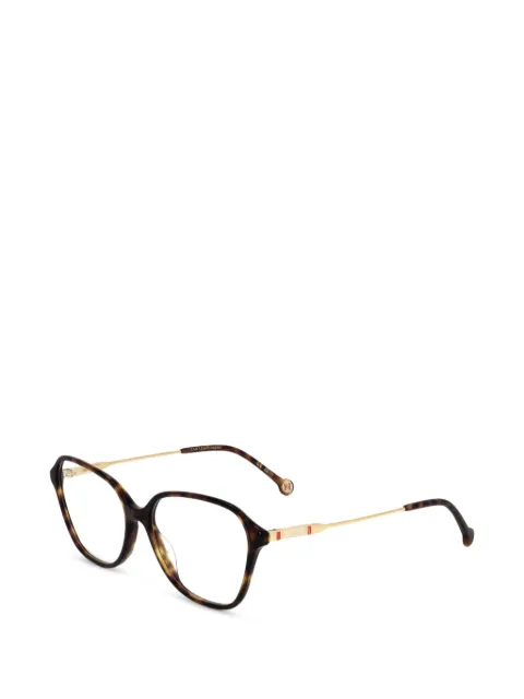 Carolina Herrera tortoiseshell-effect geometric-frame glasses
