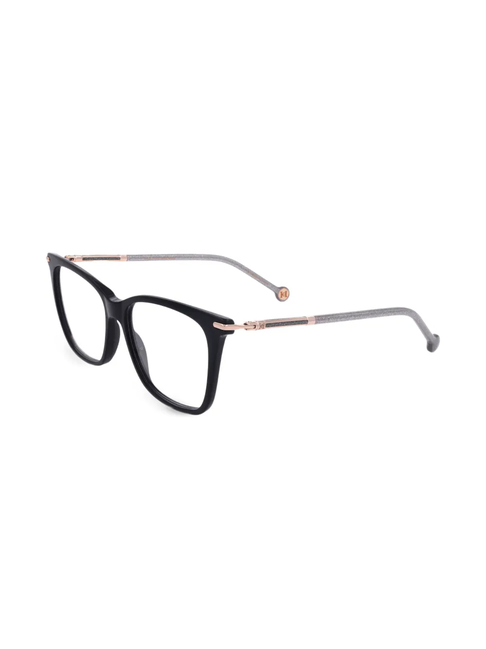 Carolina Herrera Eckige Sonnenbrille mit Glitter-Detail - Schwarz