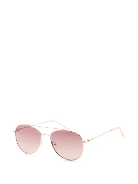 Calvin Klein double-bridge pilot sunglasses