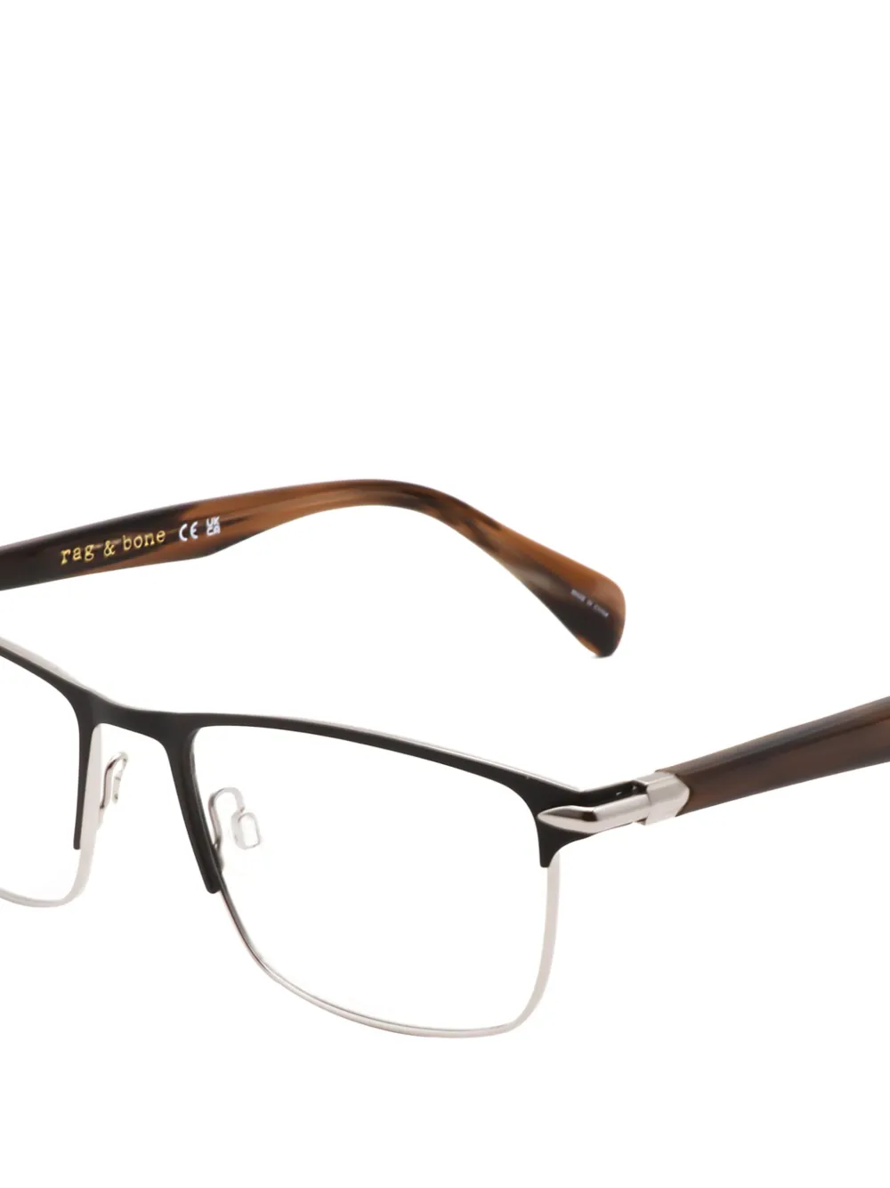 RAG & BONE EYEWEAR Bril met vierkant montuur Zwart
