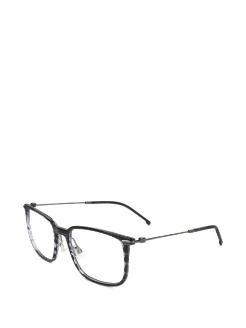 BOSS striped square-frame glasses